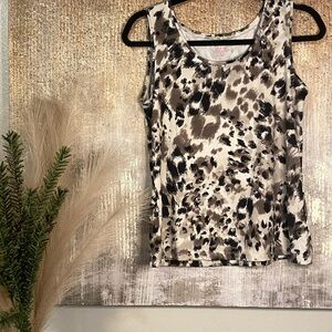 212 Collection Animal Print Tank Top